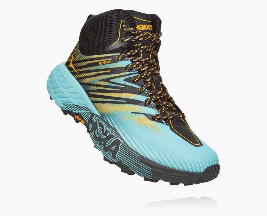 Trail Shoes Womens - Hoka One One Speedgoat Mid GORE-TEX 2 - Blue - XRJULOK-96